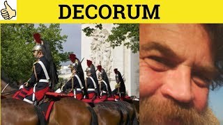 🔵 Decorum Decorous  Decorum Meaning  Decorum Examples  Decorum Definition  GRE 3500 Vocabulary [upl. by Malloch]