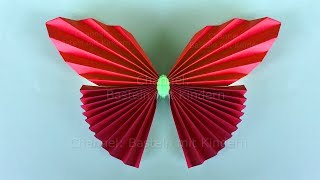 Basteln mit Kindern Einfachen Origami Schmetterling falten mit Papier  Geschenke selber machen [upl. by Bornie]