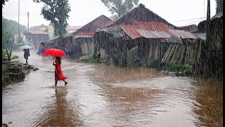 Enough with the sound of heavy rain and thunder to sleep better 99 sleep in 5 minutes [upl. by Terrijo190]