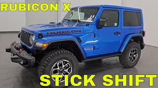 BRAND NEW 2024 JEEP WRANGLER 2 DOOR RUBICON STICK SHIFT HYDRO BLUE 4K WALKAROUND 24J308 SOLD [upl. by Nnylesor]