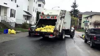 City of Worcester DPW amp P 5011  International 7400 PakMor Rear Loader [upl. by Anole436]