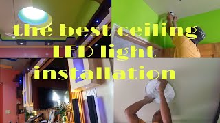 ceiling LED light installation The best modern light LED light pin light and cove light install [upl. by Levin581]