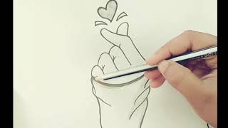 How to draw a heart with handwith thumb and finger [upl. by Dust]