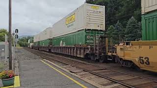 Norfolk Southern 4392 leads an intermodal at Lewistown PA 09172024 [upl. by Llenna834]