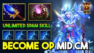 TRULY BECOME OP MID Crystal Maiden Aghs Scepter  Octarine Core Unlimited Spam Skill 735 DotA 2 [upl. by Zetrauq179]