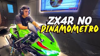 NOVA ZX4R PASSANDO NO DINANOMETRO REVELANDO O TOP SPEED [upl. by Ained]