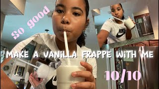 Make a homemade vanilla frappe with me [upl. by Rednazxela161]