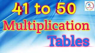 41 to 50 Tables [upl. by Der]