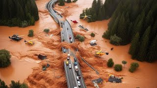 Chaos in Poland  Ustroń Powódź w Polsce 2024  Day 3 flash floods after heavy rain storm [upl. by Tarazi]