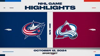 NHL Highlights  Blue Jackets vs Avalanche  October 12 2024 [upl. by Raffaello]