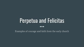 The Passion of Perpetua and Felicitas [upl. by Barby]