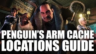 Batman Arkham Origins All Penguin Arms Cache Locations Guide 16 [upl. by Marsh943]