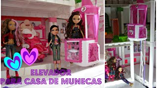 Como hacer una casa de munecas ElevadorBRATZ Ever After High Dolls P4MANUALIDADES PARA MUNECAS [upl. by Yadsendew646]