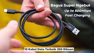 5 REKOMENDASI KABEL DATA TYPE C TERBAIK Transfer Data Cepat Charging Lancar [upl. by Pape720]