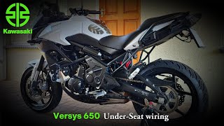 Kawasaki Versys 650 underseat wiring [upl. by Nilyram]