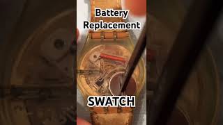 Swatch Watch Battery Replacement watchrepair swatch [upl. by Nyrahtak]