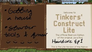 Tinkers Construct Lite Bedrock Hardcore  1 [upl. by Bartie]