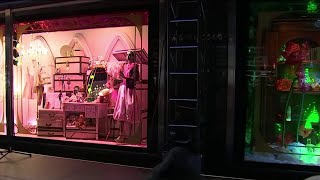 Bloomingdales holiday windows are totally WICKED  NBC New York [upl. by Adnaw487]