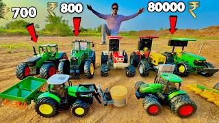 RC Expensive Handmade Tractor Vs RC Low Cost Tractors track test [upl. by Namwen]