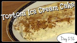 Tortoni Ice Cream Cake Recipe Food Challenge DAY 252 [upl. by Hollyanne]