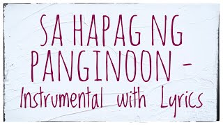 Sa Hapag ng Panginoon  Instrumental with Lyrics [upl. by Atreb]