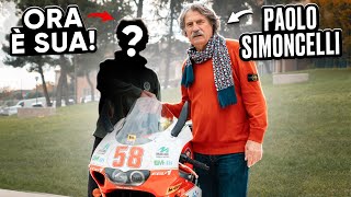 CONSEGNO LAPRILIA RS250 AL VINCITORE ❤️ CON PAOLO SIMONCELLI🔥 [upl. by Llebana]