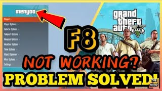 Menyoo Trainer F8 Button Not Working in GTA 5  F8 PROBLEM SOLVED  video youtub [upl. by Ecirbaf]