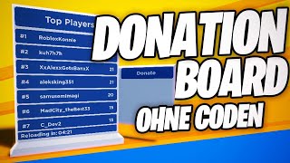 Free Model Roblox Donationboard erstellen  Roblox Studio Quick Tutorial deutsch [upl. by Feerahs]