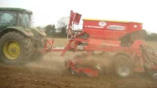 John Deere 7820 with Pottinger Terrasem 4000 Drilling Spring Barley 2009 [upl. by Analram]