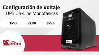 Configuración de Voltaje en UPS Netion OnLine Monofásicas de 1 2 y 3kVA [upl. by Mot]