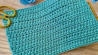 New Design👌 Very Easy and Pretty crochet stitch for baby blankets shawls scarves bags top [upl. by Marrissa]