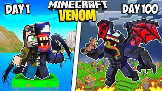 I Survived 100 Days as VENOM in Minecraft [upl. by Rraval]