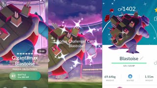 Finally✨️Shiny Gigantamax Blastoise Raid in pokemongo [upl. by Lacim913]