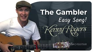 How to play The Gambler by Kenny Rogers on guitar [upl. by Ecnarrot]