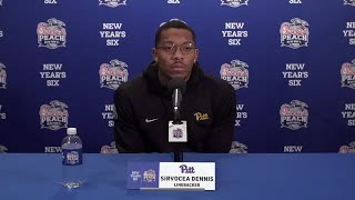 Pitt Football  ChickfilA Peach Bowl Press Conference  Sirvocea Dennis [upl. by Hsekar942]