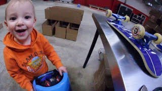 TODDLER SKATEBOARD TRAINING [upl. by Beetner]