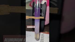 ALUMUNIUM ION CONFIRMATORY TEST bluelakeformation alumuniumionformation lithmussolution colour [upl. by Mas]