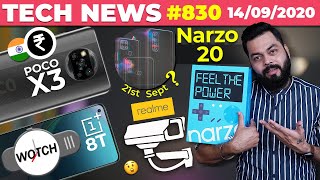 realme Narzo 20 On 21st Sept POCO X3 India Price Galaxy FE OnePlus 8T Coming realme CCTVTTN830 [upl. by Travis]