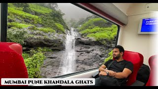 Khandala Ghats Journey from Mumbai to Pune in Vistadome coach 😍 [upl. by Jermayne]