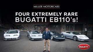 Four Bugatti EB110s – Featuring Last Ever EB110 Super Sport Ever Built [upl. by Roumell]