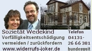 Vorfälligkeitsentschädigung berechnenumgehen KreditAusstiegWiderrufsJoker 7080 Chance [upl. by Gant]