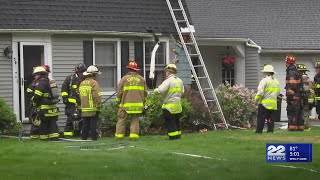 Lightning strike may have caused Longmeadow house fire [upl. by Persse]