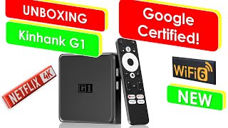 KinHank G1 Android TV Box Unboxing  Google Certified amp WiFi 6 [upl. by Gine940]