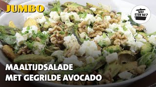 Wat eten we Maaltijdsalade met gegrilde avocado [upl. by Narda]