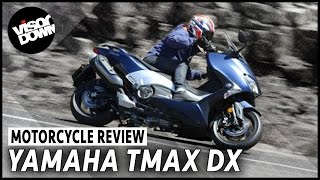 Yamaha TMAX DX first ride review  Visordown Motorcycle Reviews [upl. by Horatius]