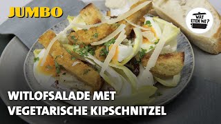 Wat eten we Witlofsalade met vegetarische kipschnitzel [upl. by Ysnap420]