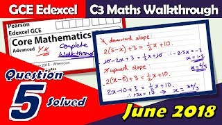 C3 Edexcel June 2018  Question 5 Walkthrough  Modulus Functions amp Transformations GCE Maths 6665 [upl. by Maurine25]