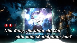 KARAOKE  Dưới Những Cơn Mưa Remix  Junki Trần Hòa  BEAT CHUẨN [upl. by Ynnel]