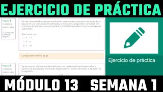 Ejercicio de Práctica Módulo 13 Semana 1 Respuestas [upl. by Neelrad137]