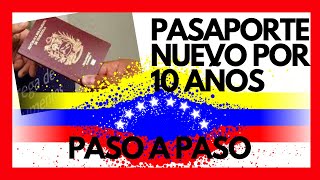 Cómo SOLICITAR nuevo PASAPORTE venezolano por 10 AÑOS ✅✈️🌏 [upl. by Grega]